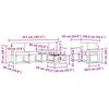 vidaXL Outdoor-Sofagarnitur 7 pcs Natur und Creme Massivholz Akazie