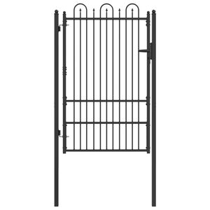 vidaXL Zauntor HORST 100 x 150 cm Stahl Schwarz Abschlie&szlig;bar