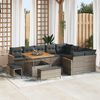 vidaXL Gartensofa-set 12 pcs Grau Poly-Rattan