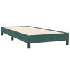 vidaXL Boxspringbett mit Matratze Dunkelgrün 90x220 cm Samt