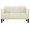 vidaXL Zweisitzer-Sofa Creme 111 cm Samt