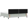 vidaXL Boxspringbett mit Matratze Hellgrau 200 x 200 cm Samt