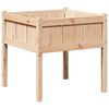 vidaXL Garten-Pflanzgef&auml;&szlig; Natur 70 x 70 x 70 cm Massives Kiefernholz