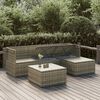 vidaXL 5-tlg. Garten-Lounge-Set mit Kissen Grau Poly Rattan