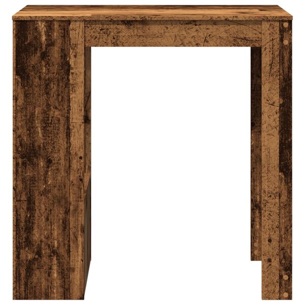 vidaXL Bartisch mit Regal Altholz-Optik 102x50x103,5 cm Holzwerkstoff