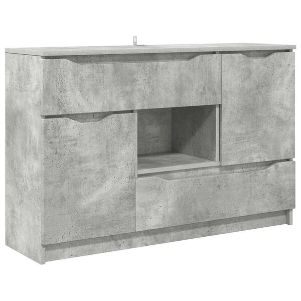 vidaXL Sideboard Beton Grau 100 x 30 x 65,6 Holzwerkstoff