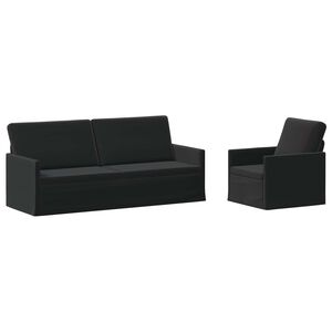 vidaXL Sofa-Set 2 pcs Schwarz Samt (V)
