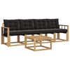 vidaXL Outdoor-Sofagarnitur 5 stk. Wei&szlig; und Schwarz