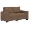 vidaXL 3-teiliges Sofa-Set mit Kissen, brauner Stoff