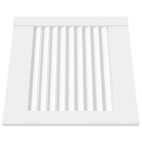 vidaXL Schrankt&uuml;r Lamellen-Design Wei&szlig; 39,5x39,4 cm Massivholz Kiefer