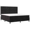 vidaXL LED Boxspringbett mit Matratze Argyle Schwarz 180 x 200 cm Samt