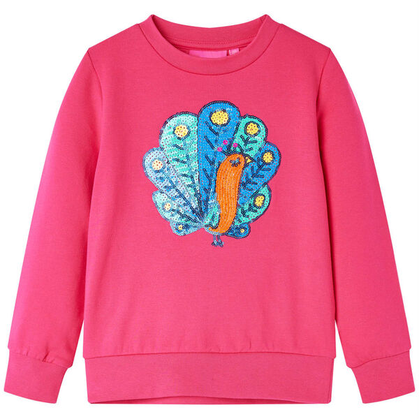 Kinder-Sweatshirt Knallrosa 116