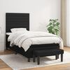 vidaXL Boxspringbett mit Matratze Schwarz 90x200 cm Stoff