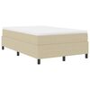 vidaXL Boxspringbett Hellgrau und Wei&szlig; 120 x 190 cm Cordstoff