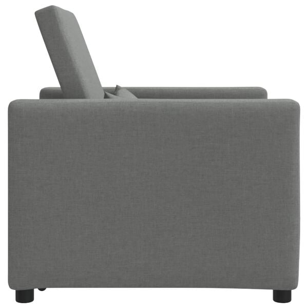 vidaXL Einzel-Schlafsofa mit Rädern Dunkelgrau 90 x 165 x 87 cm Stoff