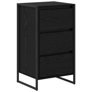 vidaXL Sideboard Schwarz Eichen-Optik 42 x 36 x 75,5 cm Holzwerkstoff