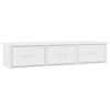 vidaXL Wand-Schubladenregal Wei&szlig; 88x26x18,5 cm Holzwerkstoff