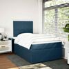 vidaXL Boxspringbett mit Matratze Dunkelblau 120x200 cm Samt