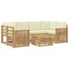 vidaXL Outdoor-Sofagarnitur 7 stk. Wei&szlig; und Creme Polyester
