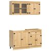 vidaXL Schrank mit Regal mit Speicher 4 pcs Honig Massives Kiefernholz