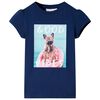 Kinder-T-Shirt Marineblau 128