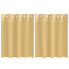 vidaXL Verdunkelungs-Vorh&auml;nge mit Ringen 2 stk. Beige 140 x 140 cm