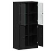 vidaXL Highboard Schwarz Eichen-Optik 68 x 37 x 142 cm
