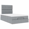 vidaXL Ottoman-Bett mit Matratze Hellgrau 120x200 cm Stoff