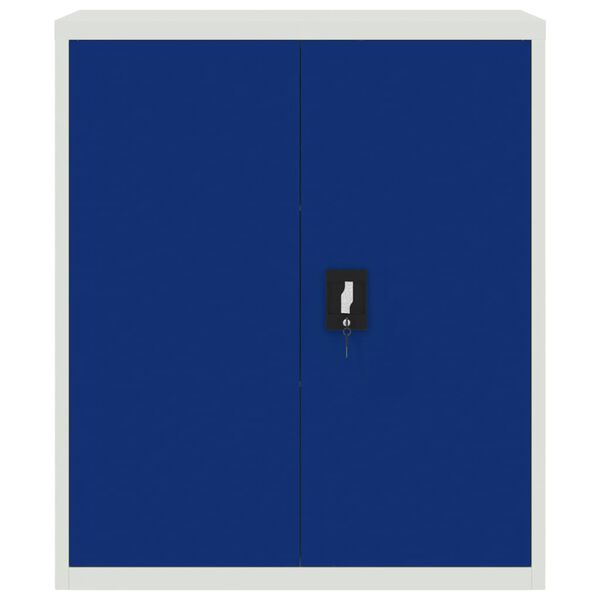 vidaXL Aktenschrank Hellgrau und Blau 90x40x105 cm Stahl