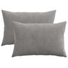vidaXL Kissenbezug 2 stk. ALMELO Hellgrau 30 x 50 cm Cord