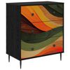 vidaXL Kommode BONN Retro-Wellenmuster 66 x 36,5 x 76 cm Holzwerkstoff