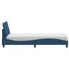 vidaXL Bett mit Matratze "Hanko" Blau 90x190 cm Stoff