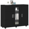 vidaXL Holzschrank Schwarz 88,5 x 30,5 x 73 cm Holzwerkstoff