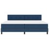 vidaXL Boxspringbett mit Matratze mit Kopfteil Blau 200 x 200 cm Stoff