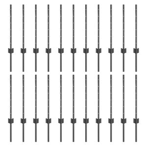 vidaXL Zaunpfosten 22 pcs Grau 100 cm Stahl