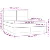 vidaXL Boxspringbett mit Matratze Dunkelbraun 180x200 cm Stoff