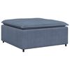 vidaXL Modulares Sofa mit Fußhocker Kissen Cordstoff Blau