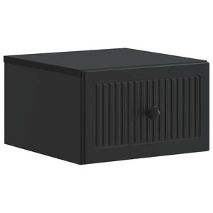 vidaXL Wandmontierter Nachttisch Schwarz 33 x 34,5 x 20 cm