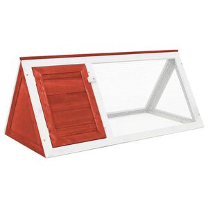 vidaXL Kleintier-/Kaninchenstall Rot Holz