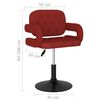 vidaXL Esszimmerstuhl Drehbar Weinrot Stoff