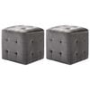 vidaXL Nachttische 2 Stk. Grau 30&times;30&times;30 cm Samtstoff