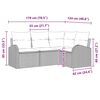 vidaXL Gartensofa-set mit Kissen mit Speicher 4 pcs Grau Poly-Rattan