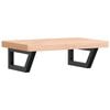 vidaXL Waschbeckenregal Wandmontage Stahl und Massivholz Buche