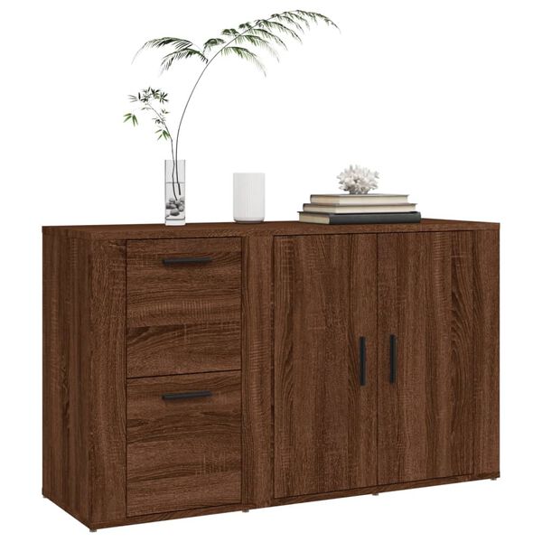 vidaXL Sideboard Braun Eichen-Optik 100x33x59,5 cm Holzwerkstoff