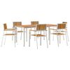vidaXL Outdoortisch-Set 7 pcs Massives Akazienholz und Edelstahl
