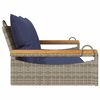 vidaXL H&auml;ngebank mit Kissen Grau 109x62x40 cm Poly Rattan