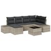vidaXL Gartensofa-set mit Kissen 7 pcs Hellgrau Poly-Rattan