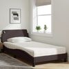 vidaXL Bett mit Matratze "Dover" Dunkelbraun 100x200 cm Stoff