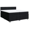 vidaXL Boxspringbett mit Matratze Schwarz 200x200 cm Stoff