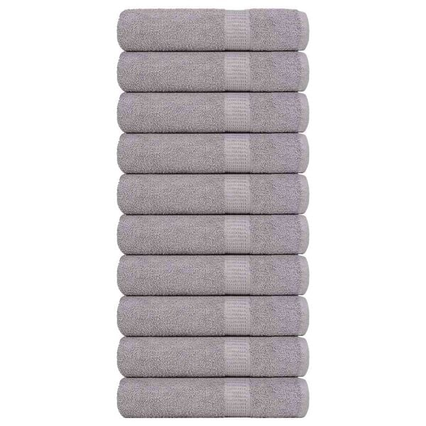 vidaXL Duscht&uuml;cher FROGN 10 Stk. Grau 70x140 cm 360 g/m&sup2;